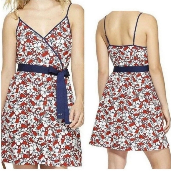 VINEYARD VINES for Target Women's Hibiscus Whale, Strappy, V-Neck Dress, S - Picture 1 of 7